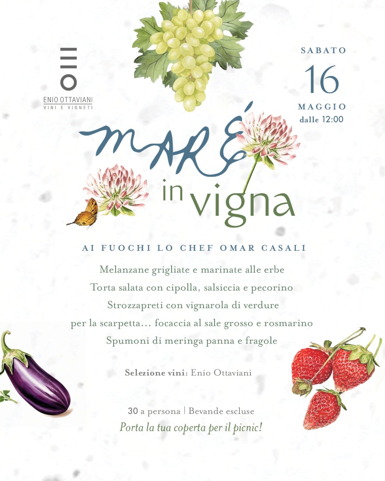 INGRESSO - 1 persona - Picnic Maré in Vigna | Sabato 16 Maggio